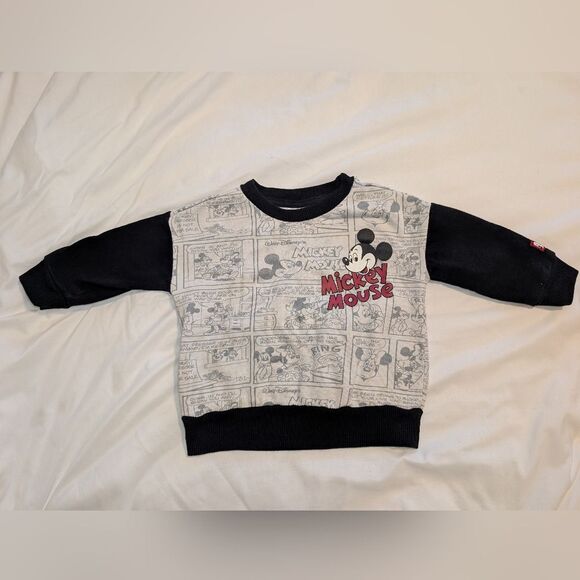 Disney Other - Disney Junior Mickey Mouse Cartoon Strip Pullover Sweatshirt Toddler Boy Size 2T